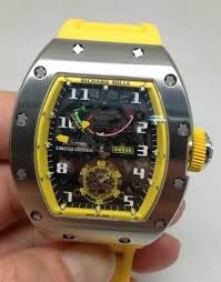 Replica Richard Mille RM 036 white case yellow shadow Men Watch